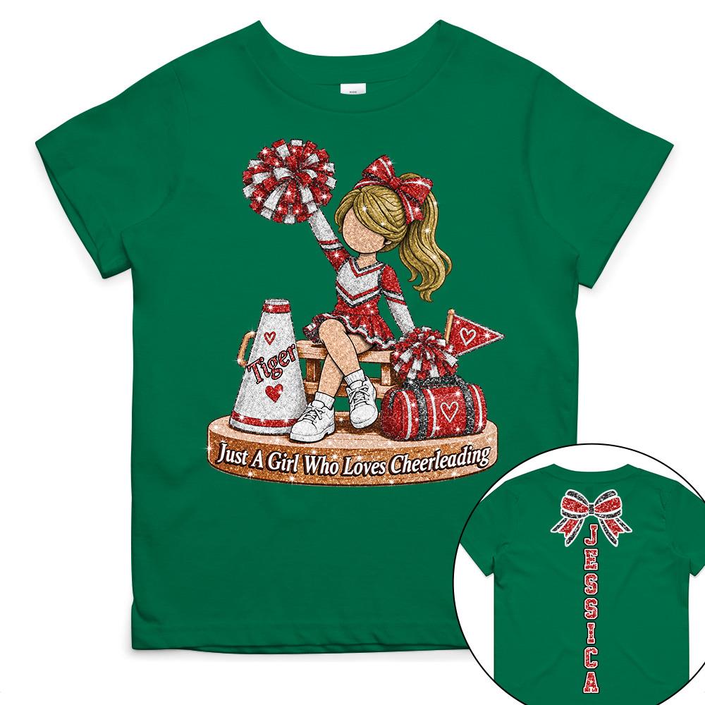 Custom Just A Girl Who Loves Cheerleading Shirt, Cheer Team Senior Night Gift L0411 Hv01