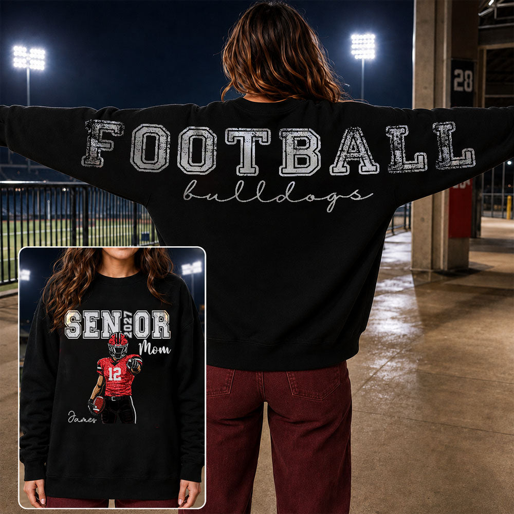 Custom Senior Football Mom Sweatshirt, Senior Night 2027 L0411 Nh00