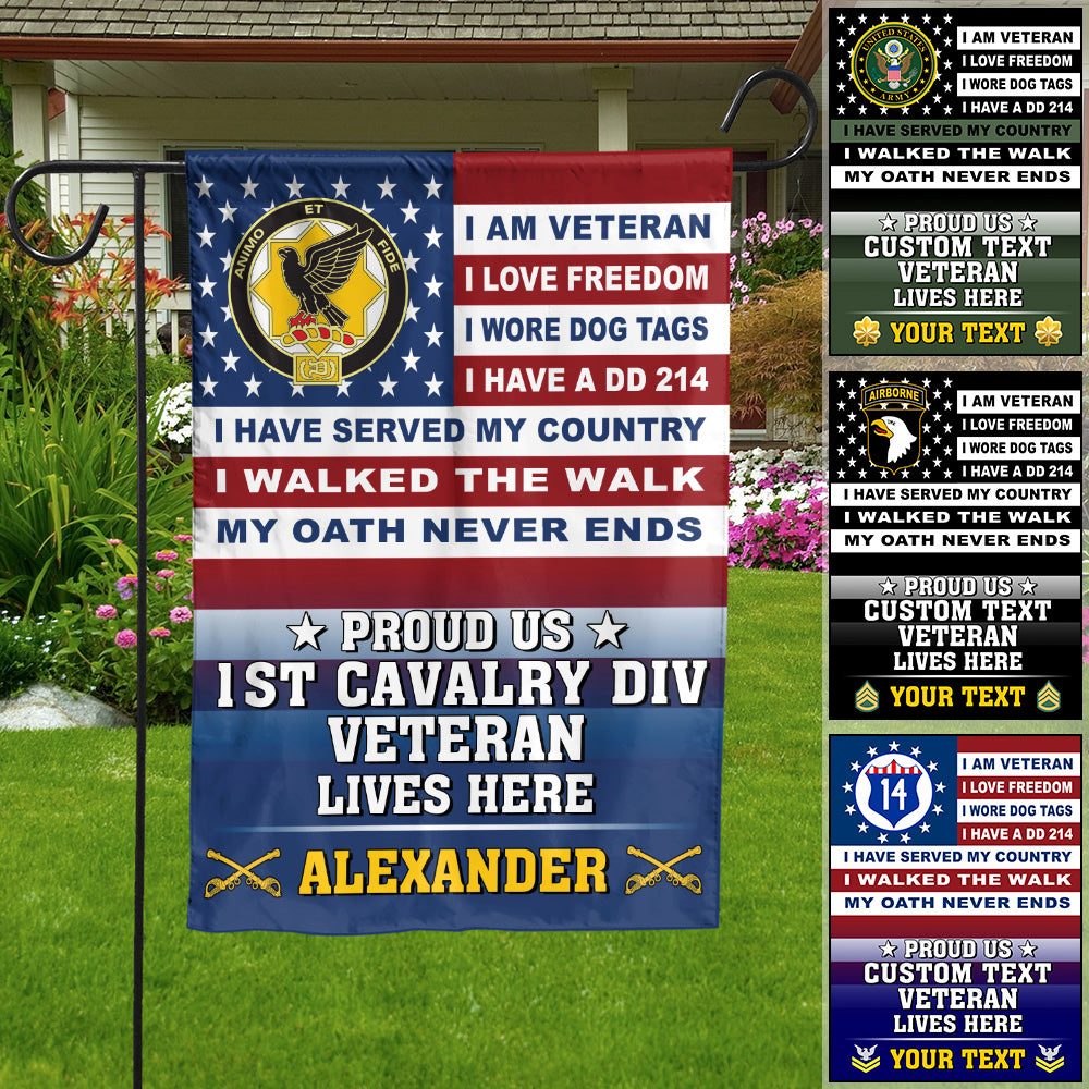 I Am A Veteran I Love Freedom I Wore Dog Tags I Have A DD-214 Proud Vietnam Veteran Decorative Outdoor Garden Flag K1702