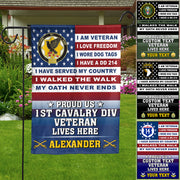 I Am A Veteran I Love Freedom I Wore Dog Tags I Have A DD-214 Proud Vietnam Veteran Decorative Outdoor Garden Flag K1702