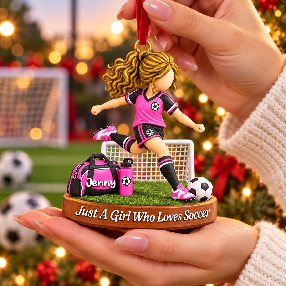 Personalized Soccer Boy Soccer Girl Christmas Ornament Pt99