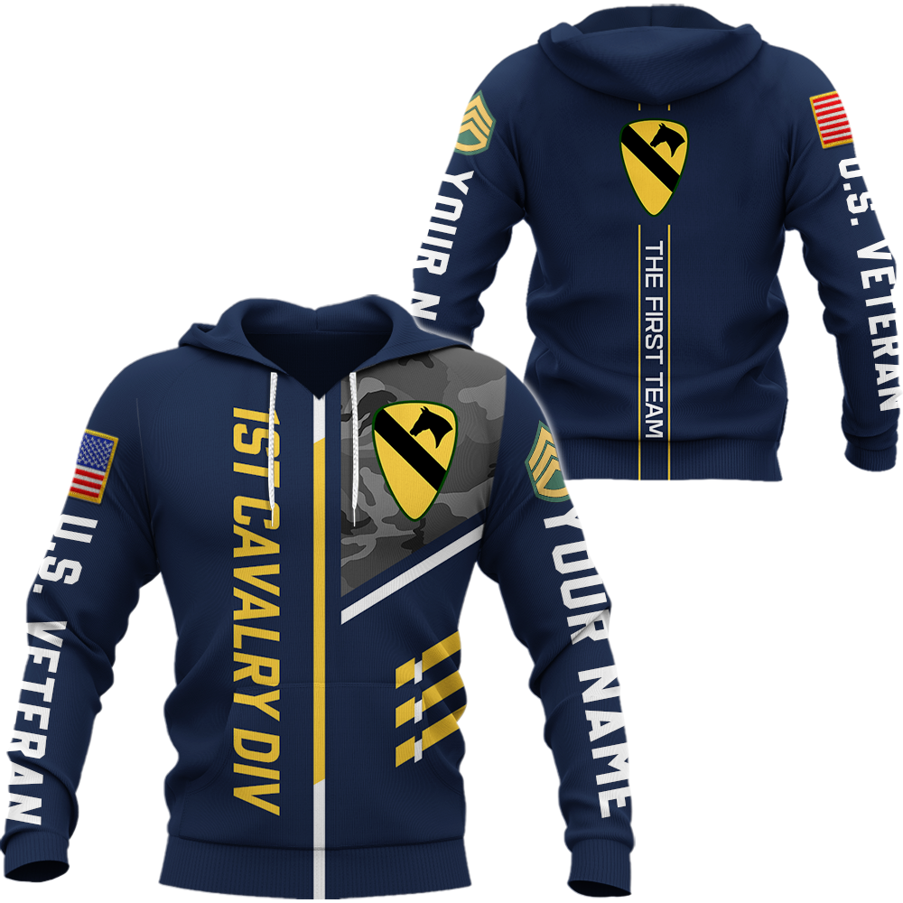 Personalized All Over Print Veteran Shirt Custom All Unit Patch Division Military Gift For Soldier Veterans K1702