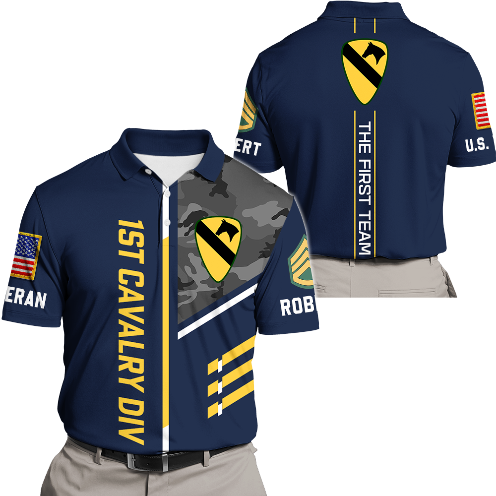 Personalized All Over Print Veteran Shirt Custom All Unit Patch Division Military Gift For Soldier Veterans K1702