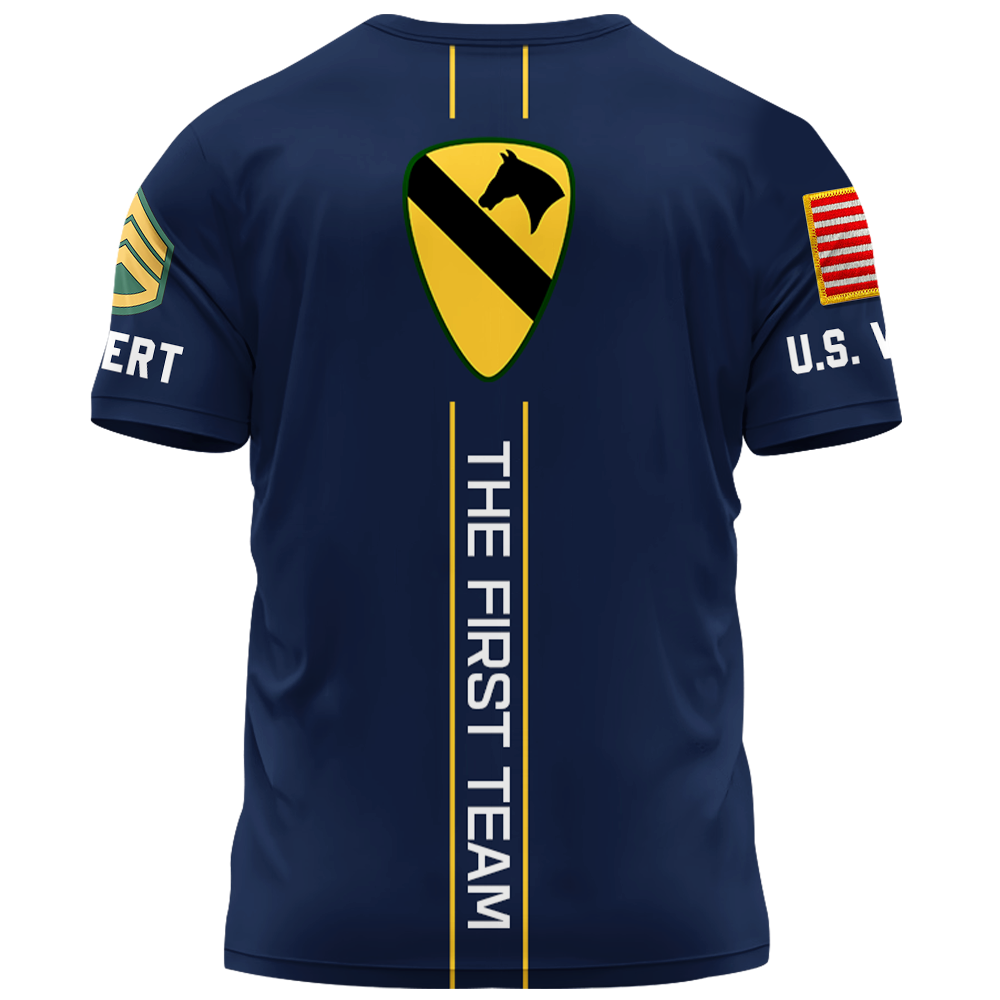 Personalized All Over Print Veteran Shirt Custom All Unit Patch Division Military Gift For Soldier Veterans K1702