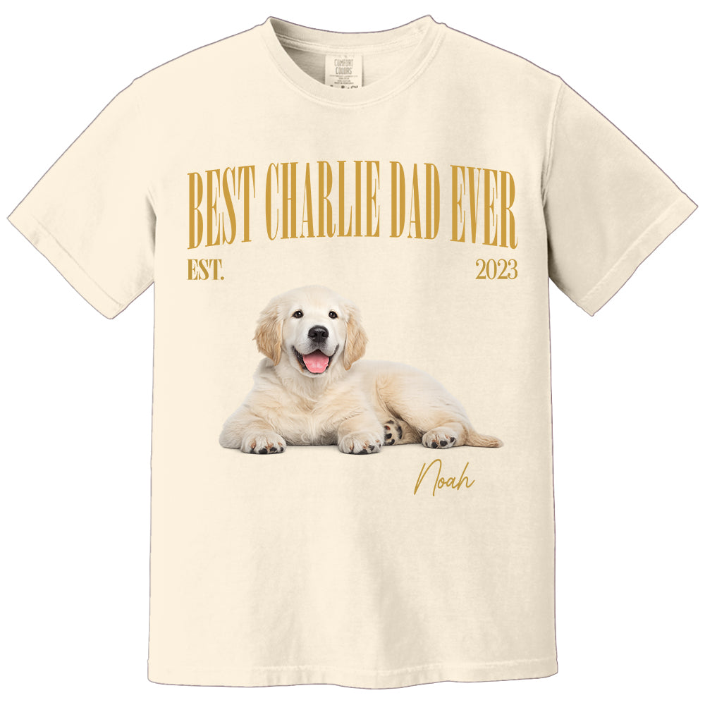 Best Dog Dad Ever, Personalized Dog Dad T-Shirt Custom Pet Photo & Name, Father’s Day Gift, American Dog Dads Gifts, Pet Lover Humor MI209 TH23