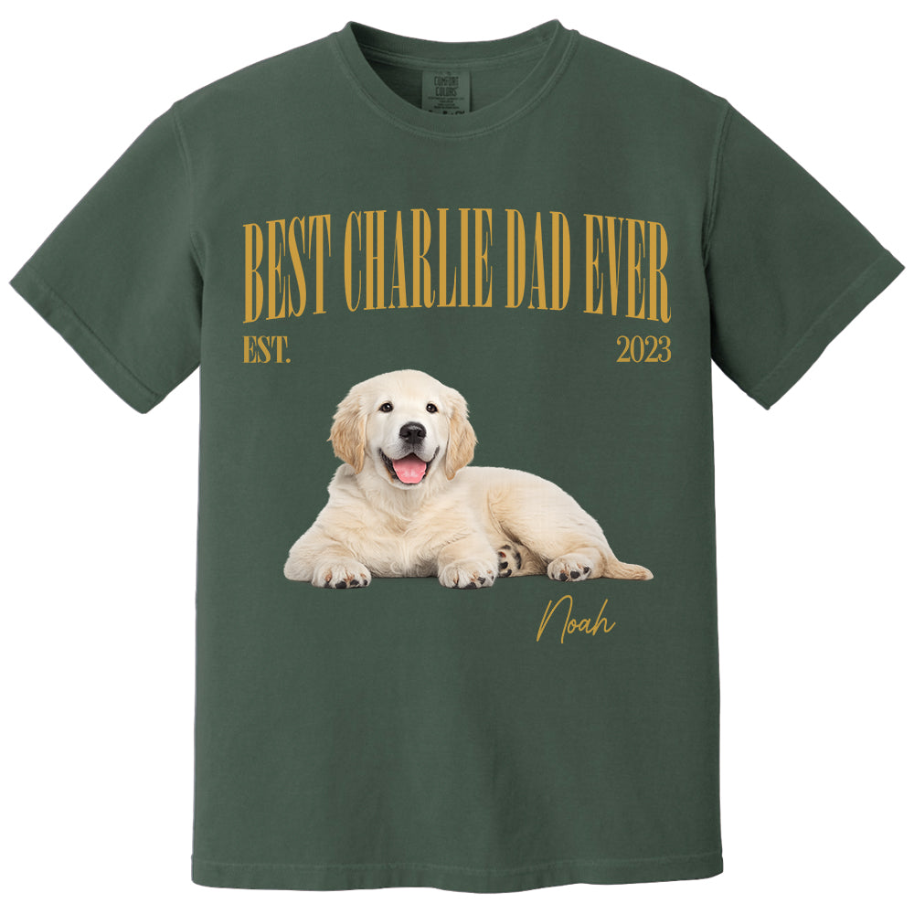 Best Dog Dad Ever, Personalized Dog Dad T-Shirt Custom Pet Photo & Name, Father’s Day Gift, American Dog Dads Gifts, Pet Lover Humor MI209 TH23