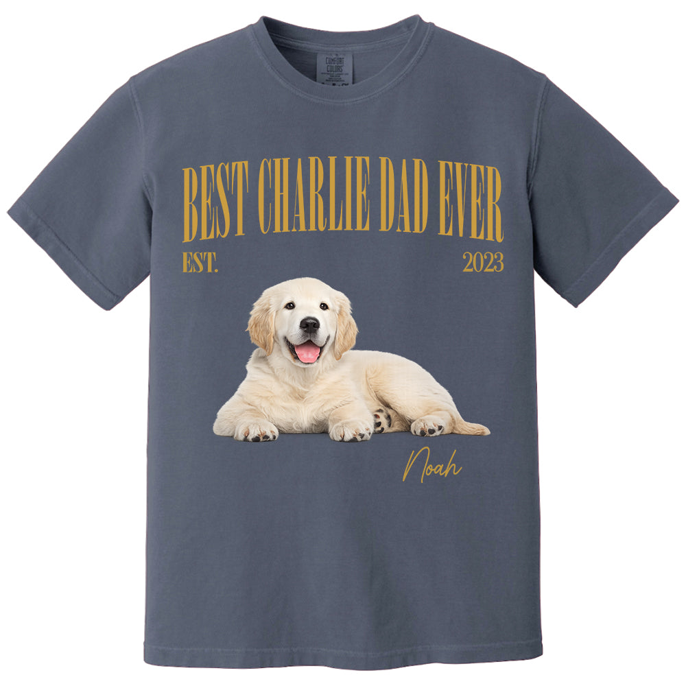 Best Dog Dad Ever, Personalized Dog Dad T-Shirt Custom Pet Photo & Name, Father’s Day Gift, American Dog Dads Gifts, Pet Lover Humor MI209 TH23