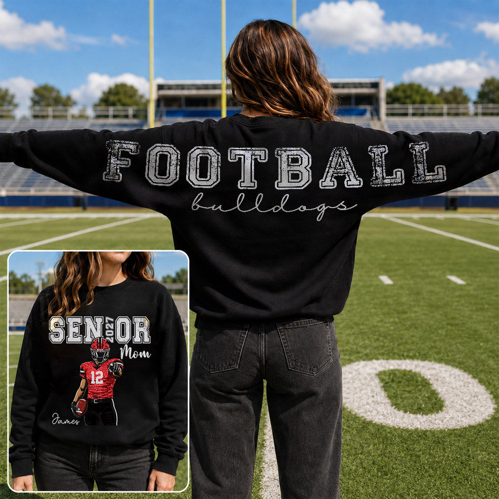 Custom Senior Football Mom Sweatshirt, Senior Night 2027 L0411 Nh00