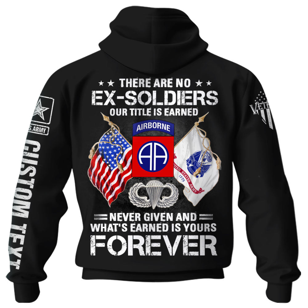 Personalized All Over Print Shirt There Are No Ex Soldier Gift For Veterans K1702