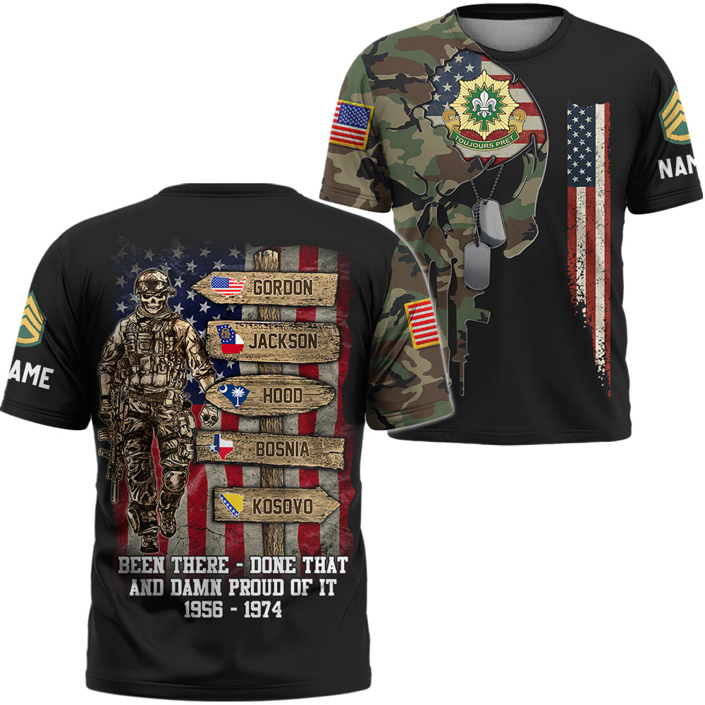 Personalized All Over Print Shirt Veteran World Tour - Personalized Branch, Rank, and Locations Skull Veteran Shirt K1702 Trhn