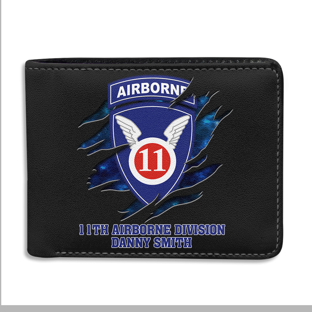 Personalized Leather Wallet Vr2 US United States Military Custom All Branch K1702