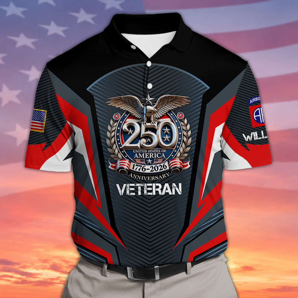 Custom Shirt United States of USA 250 Years Anniversary Eagle Shirt Gift For Veterans K1702 MT2