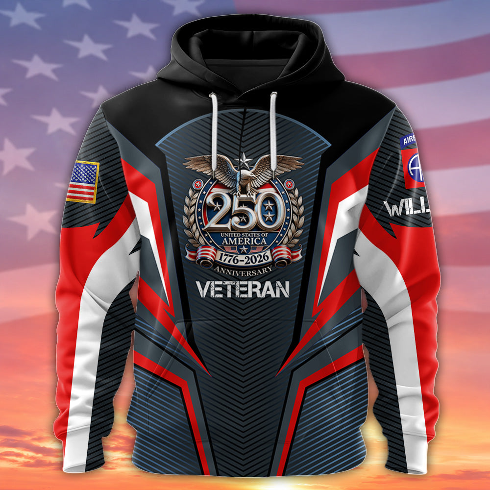 Custom Shirt United States of USA 250 Years Anniversary Eagle Shirt Gift For Veterans K1702 MT2