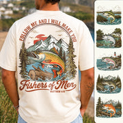 Follow Me and I Will Make You Fishers of Men Shirt - Matthew 4:19 Christian Fishing Shirt Hv01