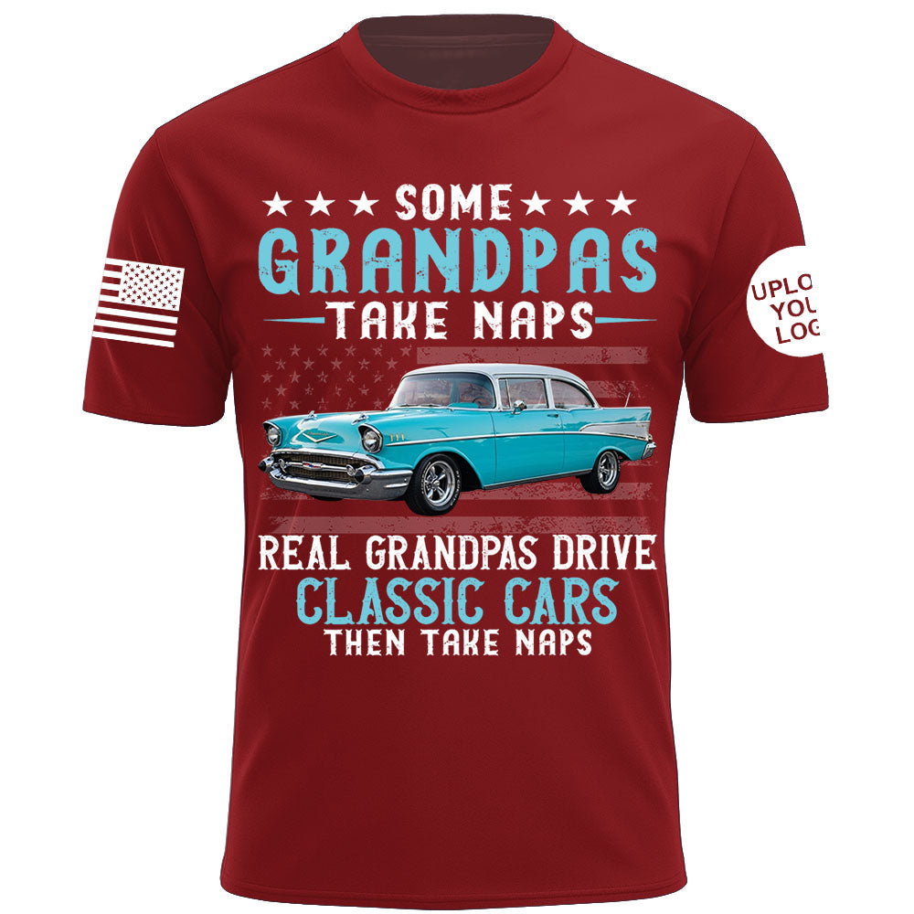 Custom Car's Photo Shirt Some Grandpas Take Naps Super Cool Grandpas Drive Classic Cars K1702 MT2