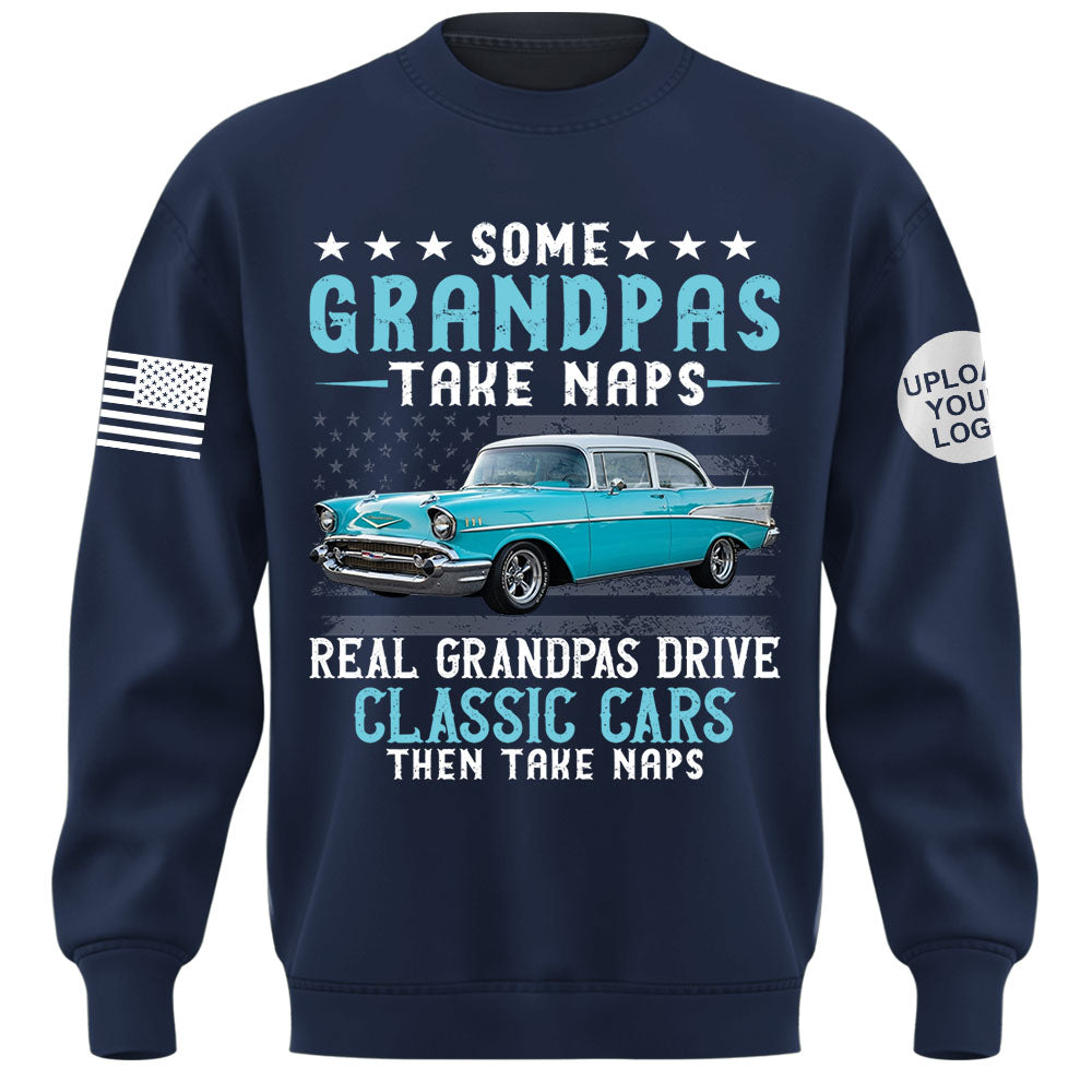 Custom Car's Photo Shirt Some Grandpas Take Naps Super Cool Grandpas Drive Classic Cars K1702 MT2