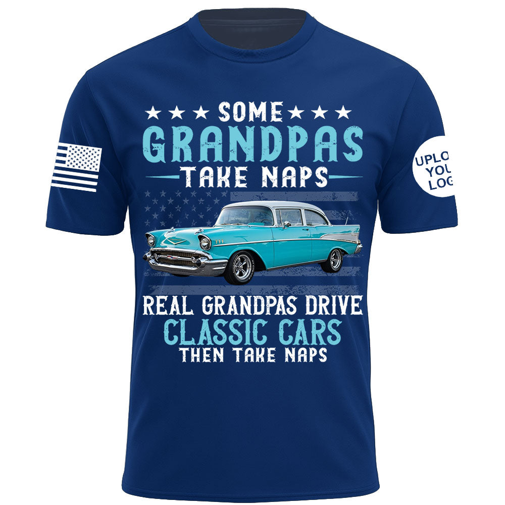 Custom Car's Photo Shirt Some Grandpas Take Naps Super Cool Grandpas Drive Classic Cars K1702 MT2