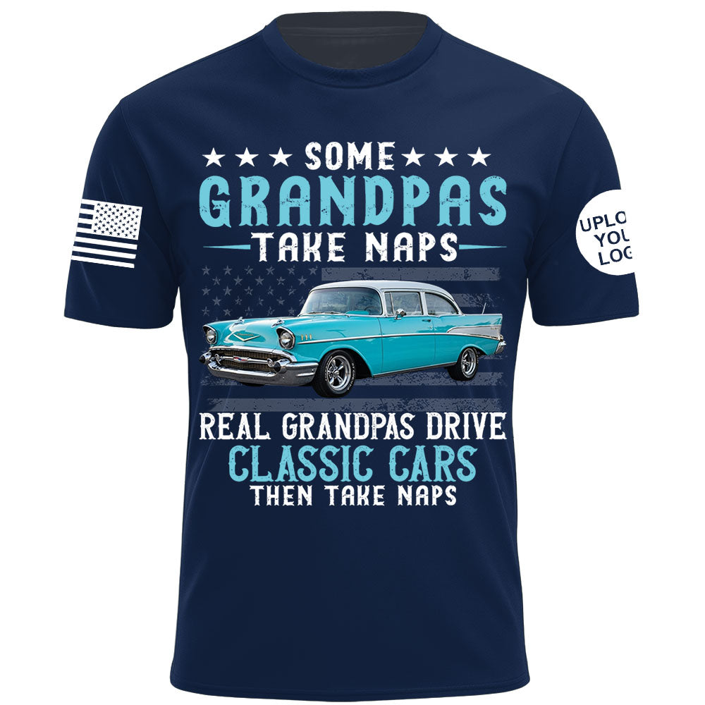 Custom Car's Photo Shirt Some Grandpas Take Naps Super Cool Grandpas Drive Classic Cars K1702 MT2