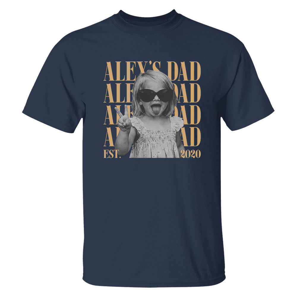 Custom Dad Vintage Photo Shirt: Personalized Fathers Day Shirt With Kids Photo, Funny Dad Shirt, Best Dad Ever Shirt, New Dad Gift VH01