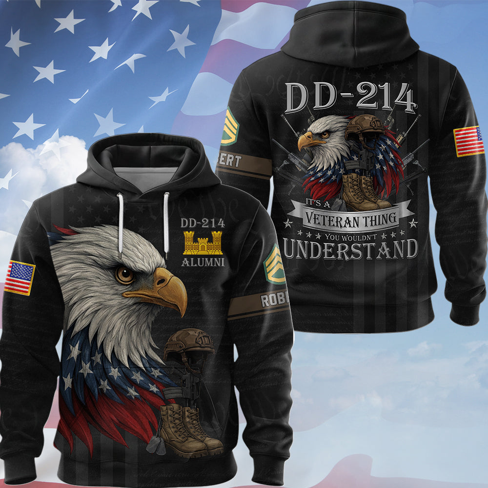 Personalized All Over Print Shirt DD 214 It's A Veteran Thing You Wouldn't Understand Personalized Shirt For Veteran K1702