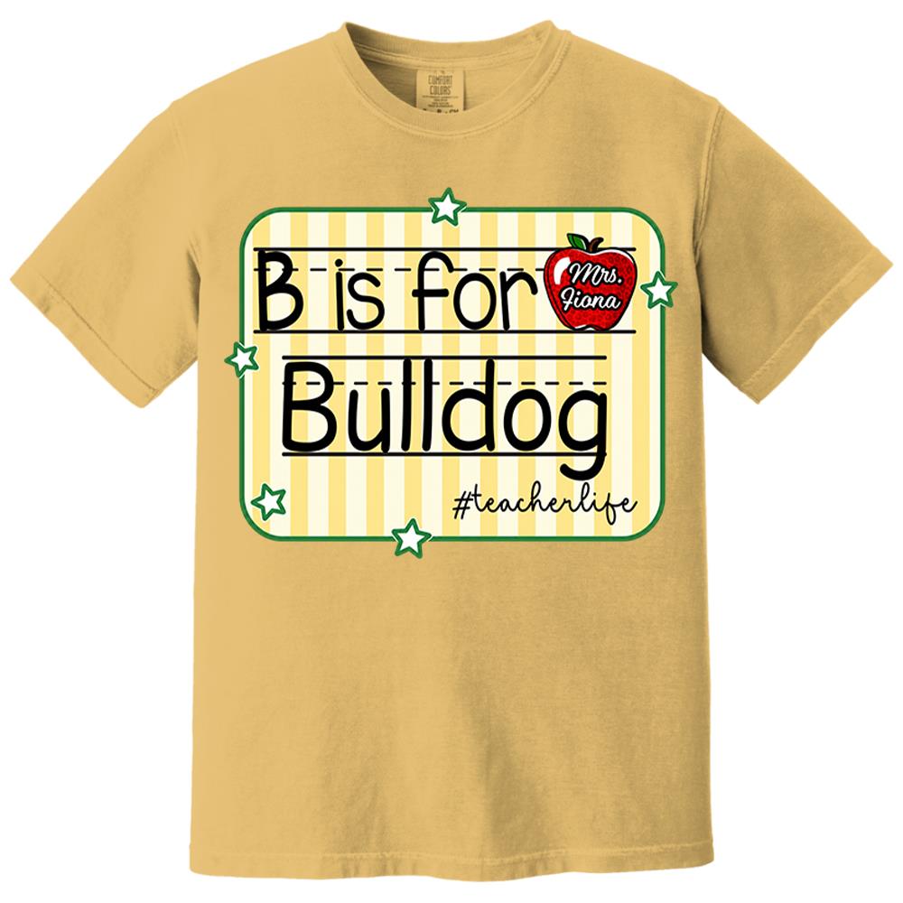 Personalized Retro Stripe School Mascot Custom Apple Name Teacher T-Shirt, Custom Gifts For Teacher Vr2 Nh00
