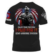 Enjoy Your Freedom I Paid For It US Veteran Perosnalized Shirt For Veteran K1702