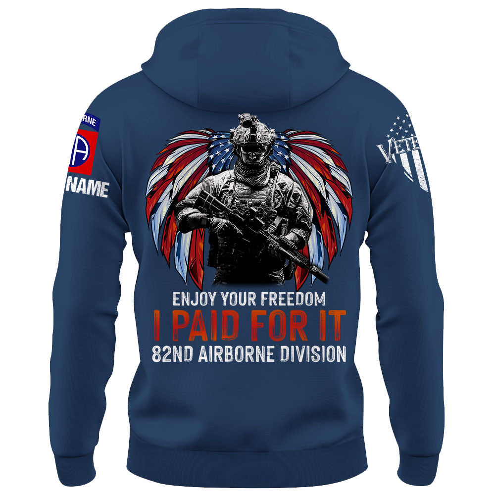 Enjoy Your Freedom I Paid For It US Veteran Perosnalized Shirt For Veteran K1702