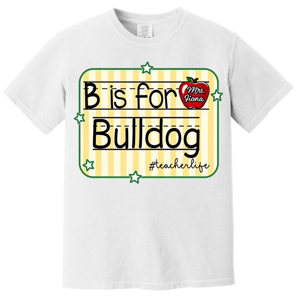 Personalized Retro Stripe School Mascot Custom Apple Name Teacher T-Shirt, Custom Gifts For Teacher Vr2 Nh00