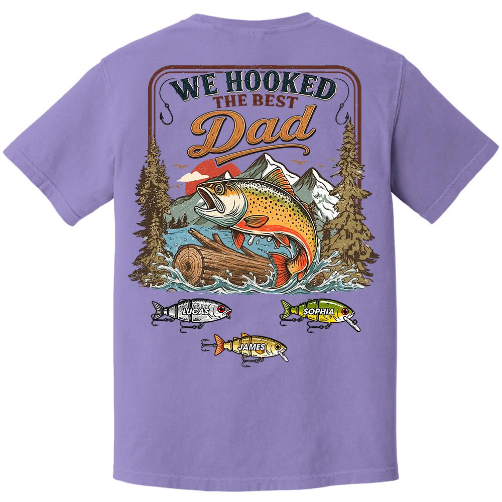 Personalized We Hooked The Best Dad T-Shirt – Personalized Fishing Grandpa Shirt Hv01