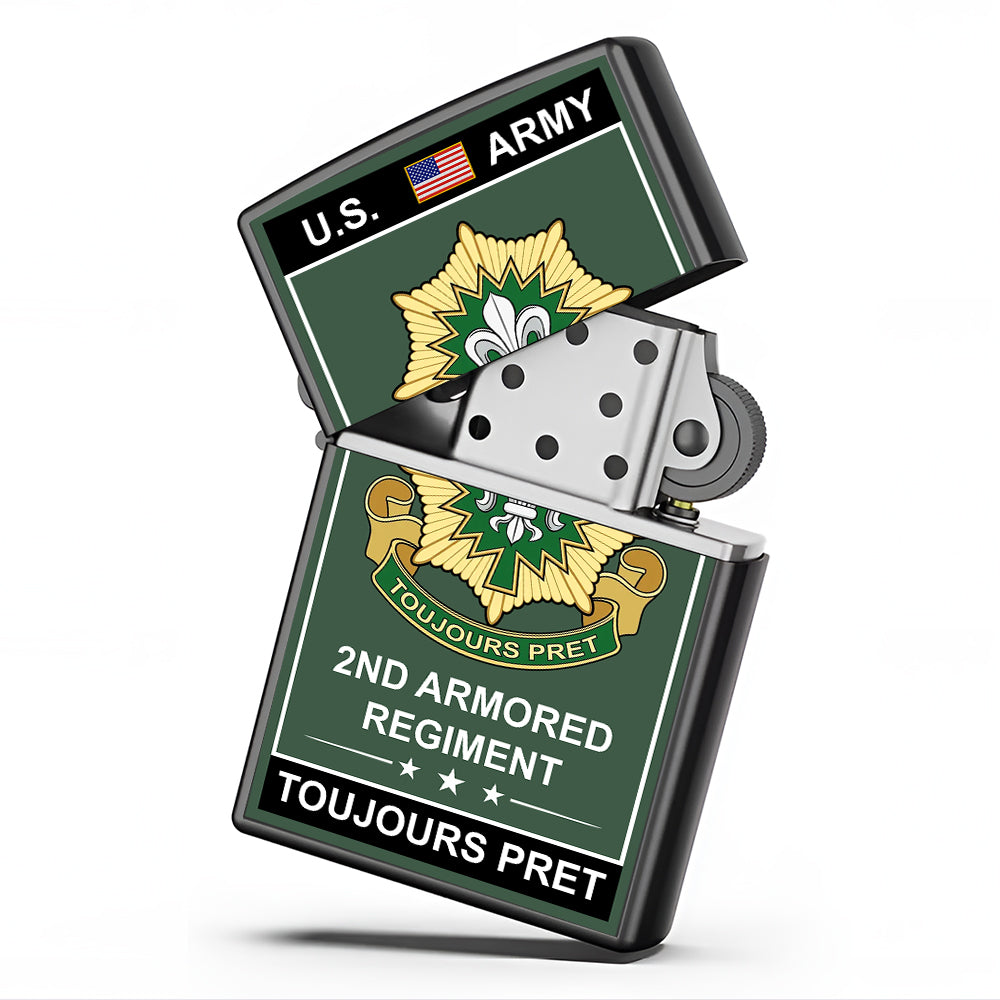 Personalised Military Style Lighter Custom Gift For Veteran Available All Military Division K1702 Trhn
