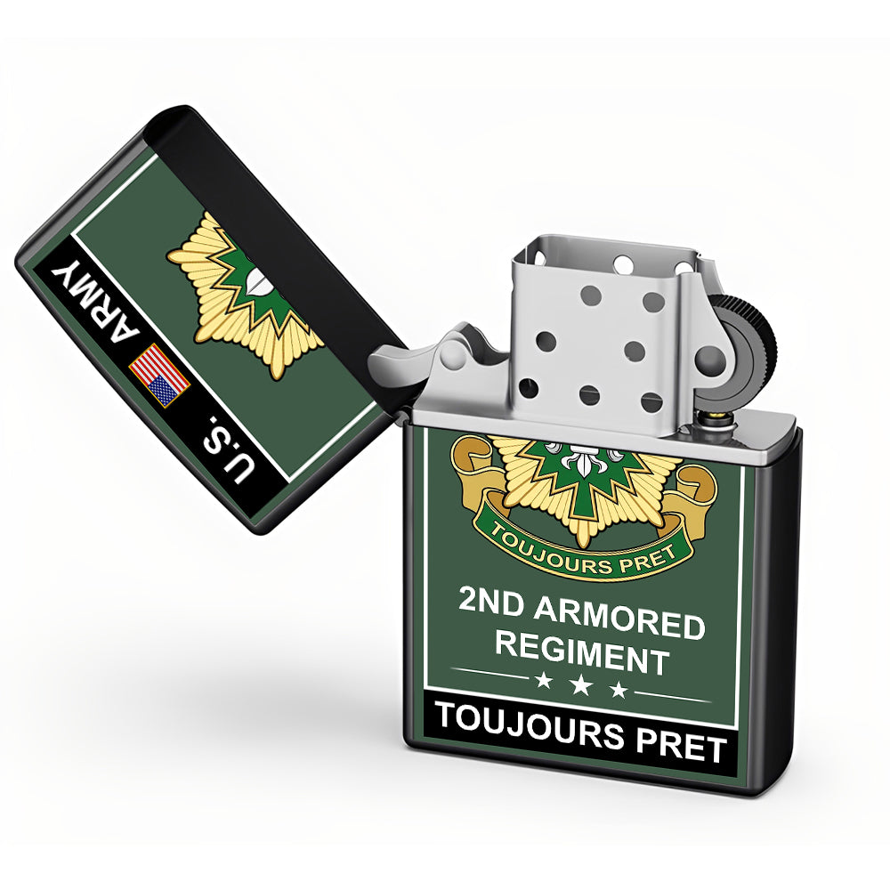 Personalised Military Style Lighter Custom Gift For Veteran Available All Military Division K1702 Trhn