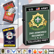 Personalised Military Style Lighter Custom Gift For Veteran Available All Military Division K1702 Trhn
