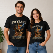 Faith and Freedom USA 250th Anniversary T-Shirt, Christian Patriotic 4th of July Tee Hv01