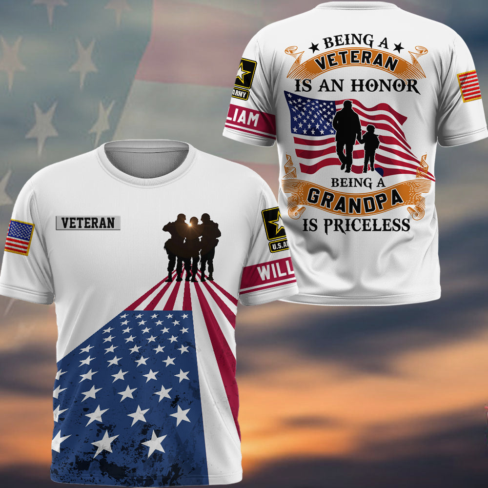 Being A Veteran Is An Honor Being A Grandpa Is Priceless K1702 Trhn