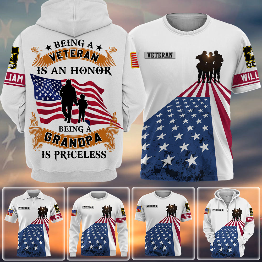 Being A Veteran Is An Honor Being A Grandpa Is Priceless K1702 Trhn