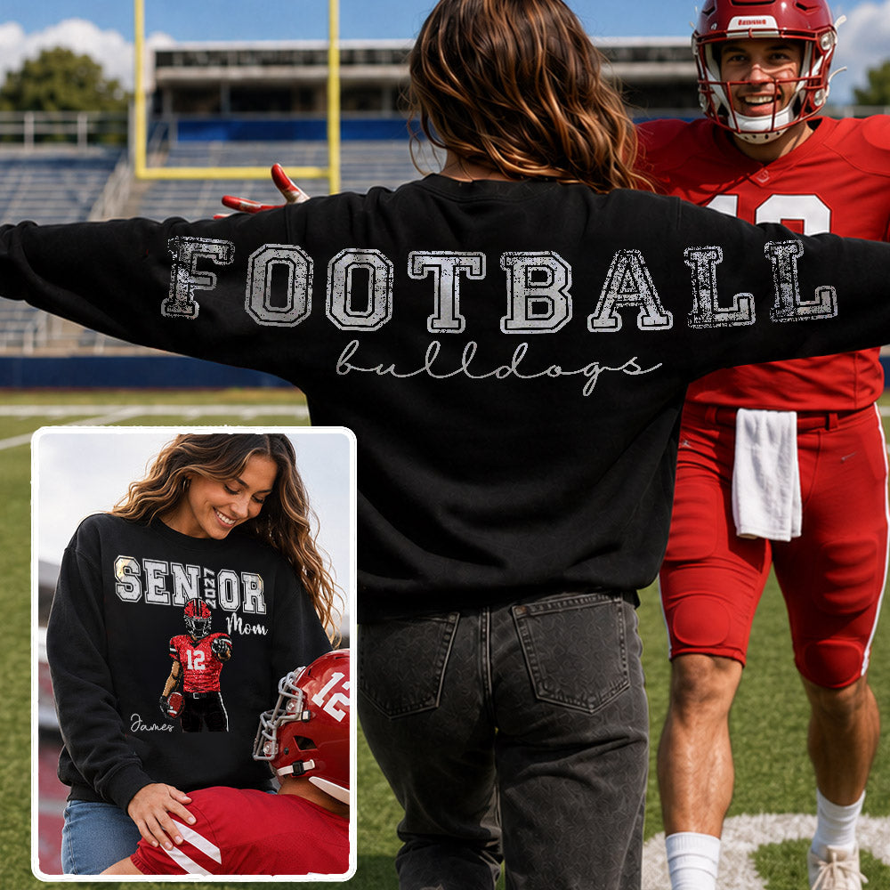 Custom Senior Football Mom Sweatshirt, Senior Night 2027 L0411 Nh00