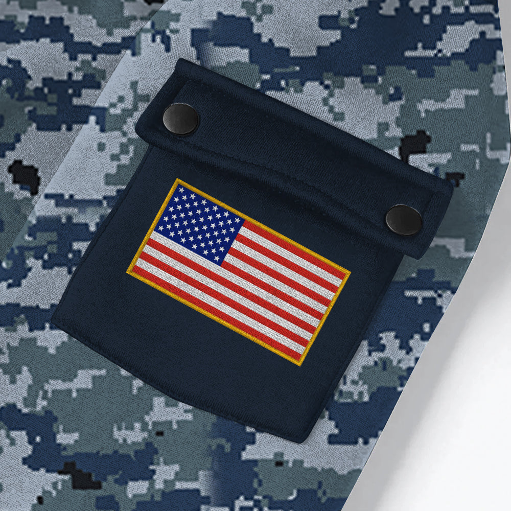 Custom All Over Printed Shirt Veteran Gift Unit Patches Military Base Veteran Hoodie Half Zipper K1702 Trhn