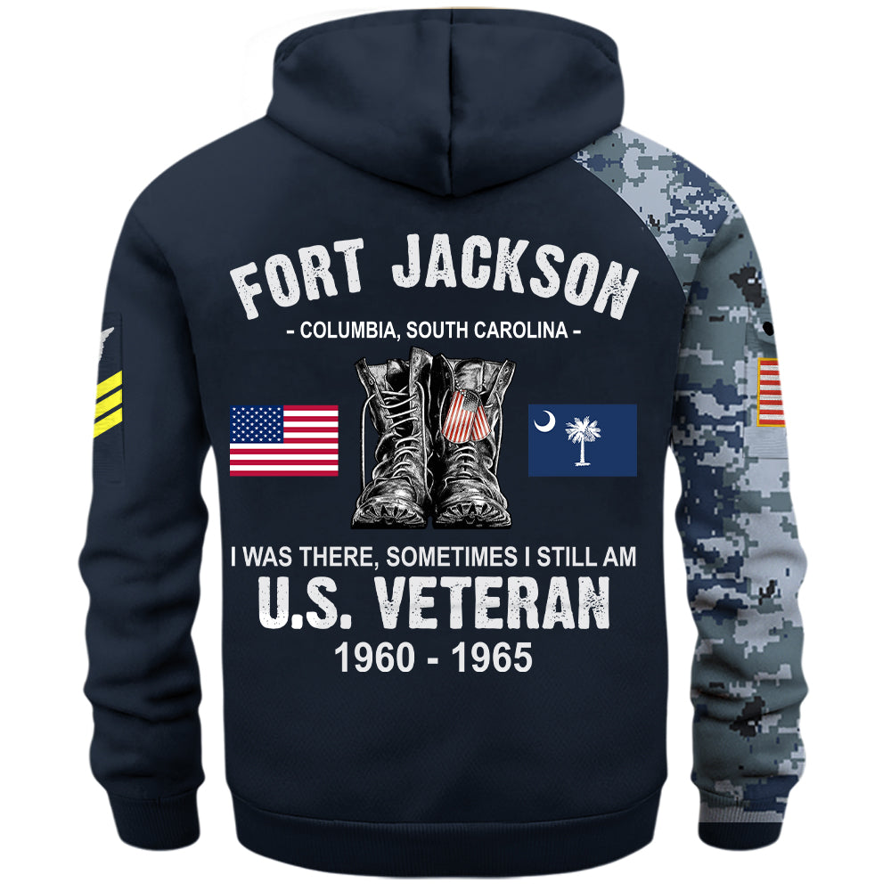 Custom All Over Printed Shirt Veteran Gift Unit Patches Military Base Veteran Hoodie Half Zipper K1702 Trhn
