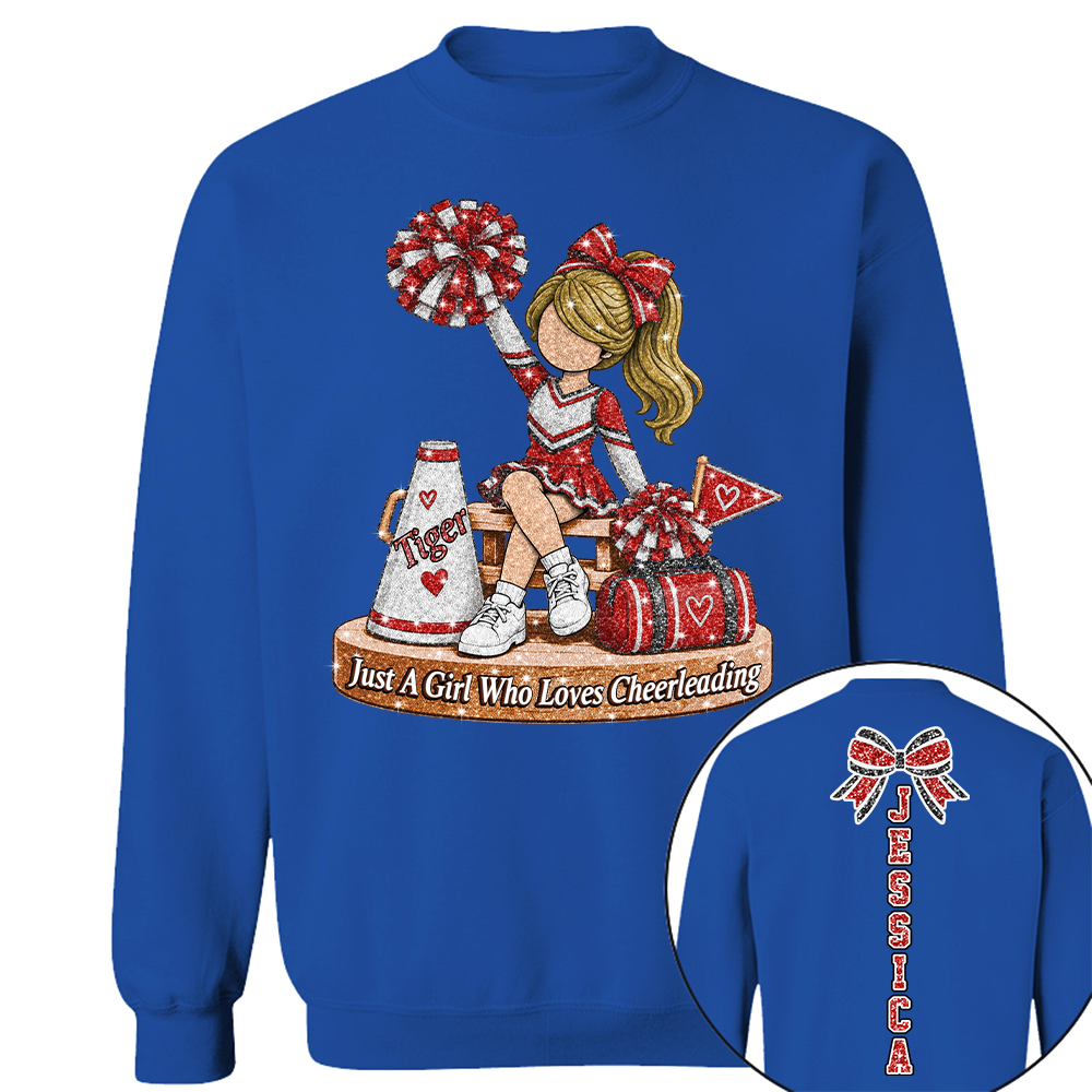 Custom Just A Girl Who Loves Cheerleading Shirt, Cheer Team Senior Night Gift L0411 Hv01