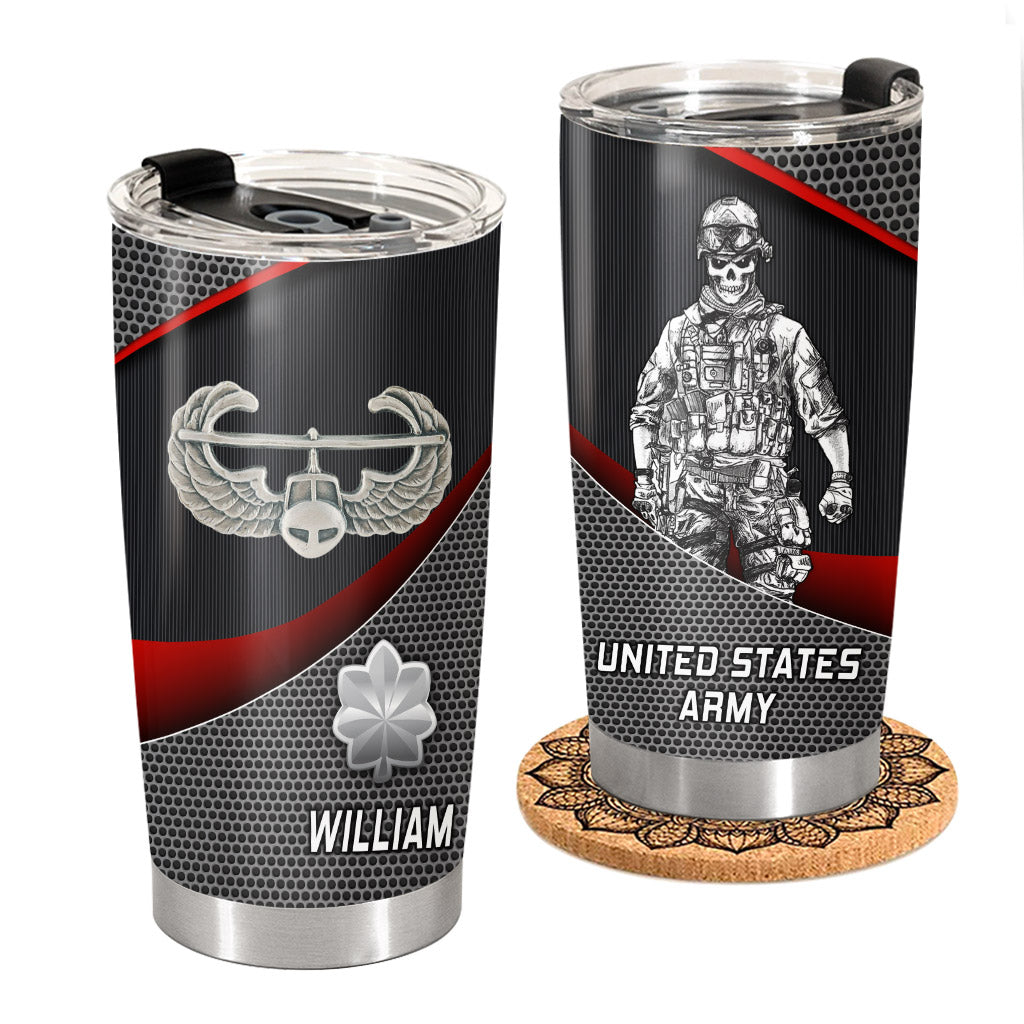 Personalized Veteran Tumbler Division Badges Military Gifts for Dad And Grandpa Veterans Available All Military Branch K1702 MT2