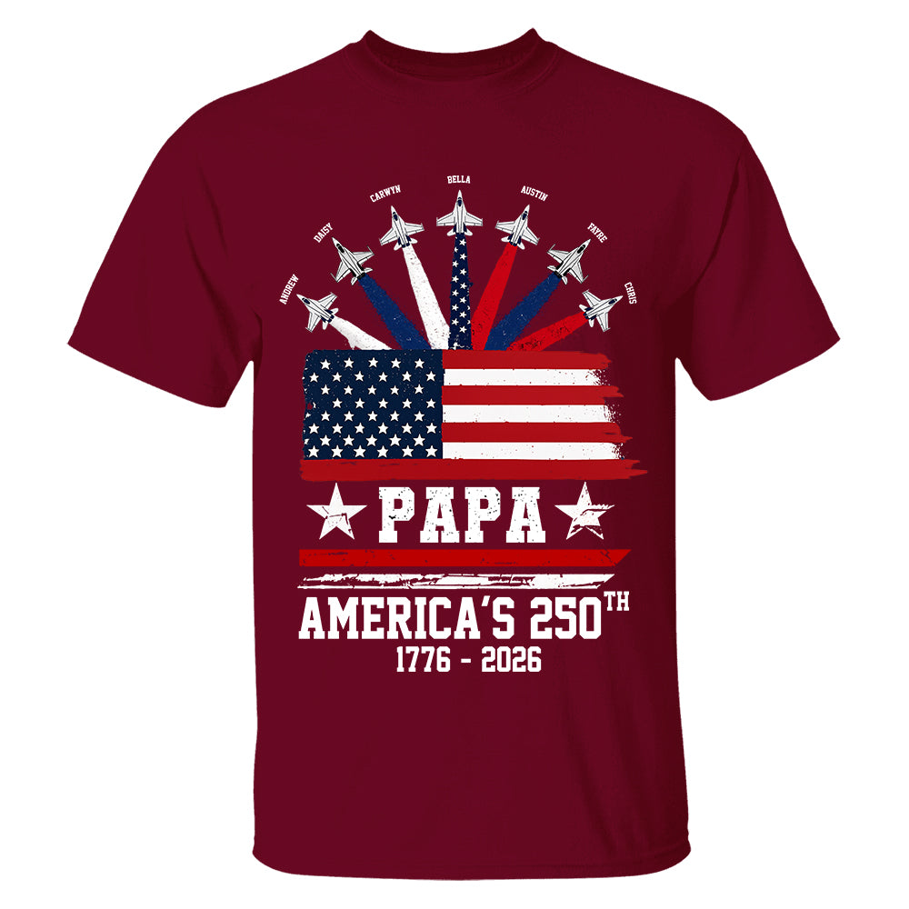 Custom Papa America 250th Anniversary, Gift For Dad Grandpa L0411 TH23