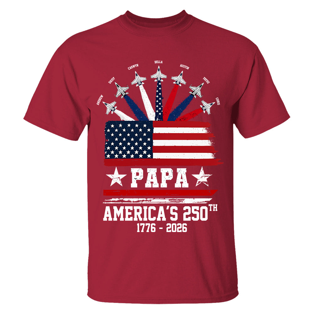 Custom Papa America 250th Anniversary, Gift For Dad Grandpa L0411 TH23