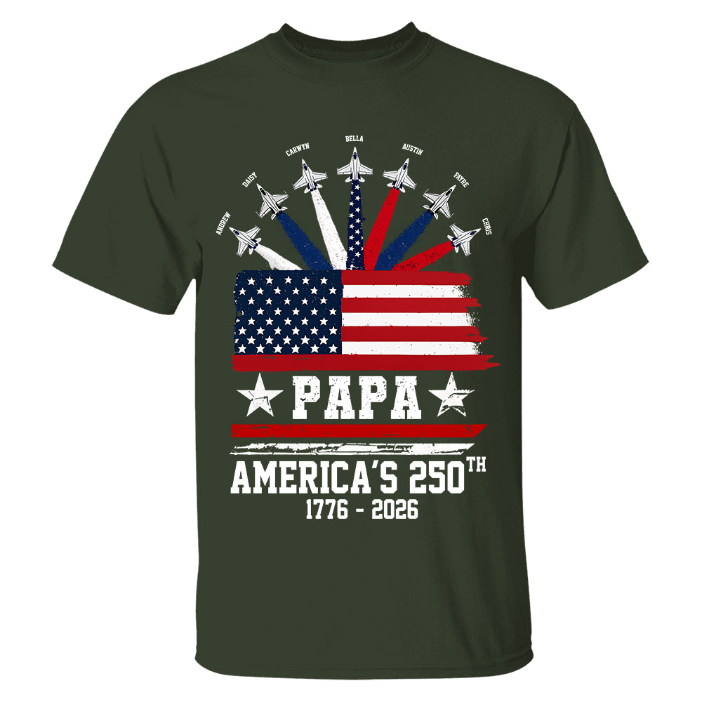 Custom Papa America 250th Anniversary, Gift For Dad Grandpa L0411 TH23