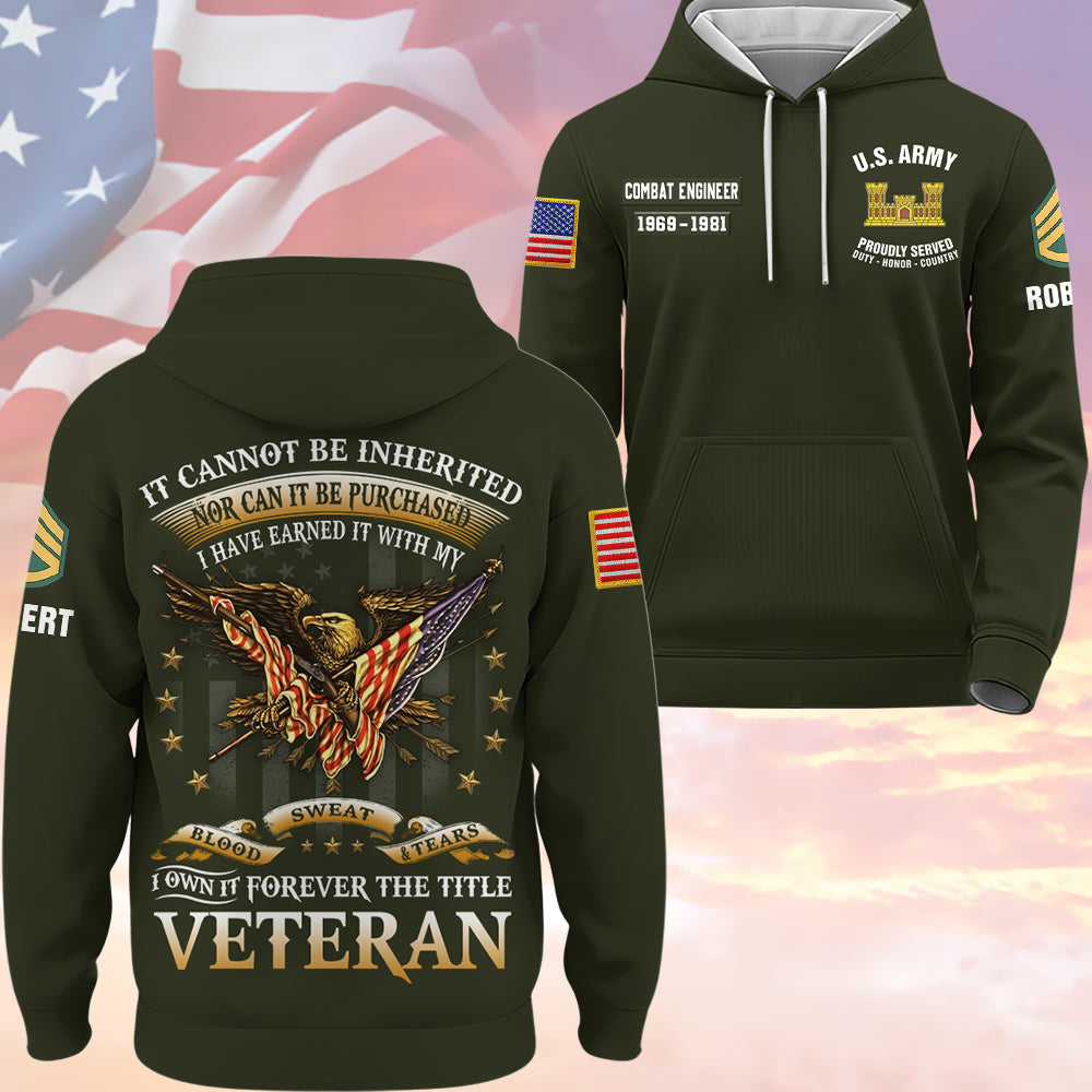 It Cannot Be Inherited Nor Can It Purchased Eagle Art Personalized All Over Print Shirt Custom Division Military Gift For Veteran K1702 Trhn