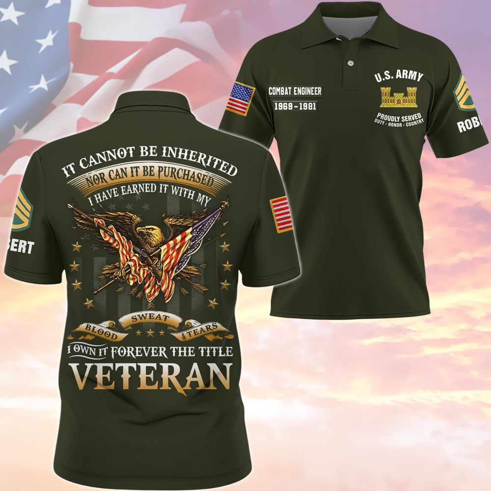 It Cannot Be Inherited Nor Can It Purchased Eagle Art Personalized All Over Print Shirt Custom Division Military Gift For Veteran K1702 Trhn