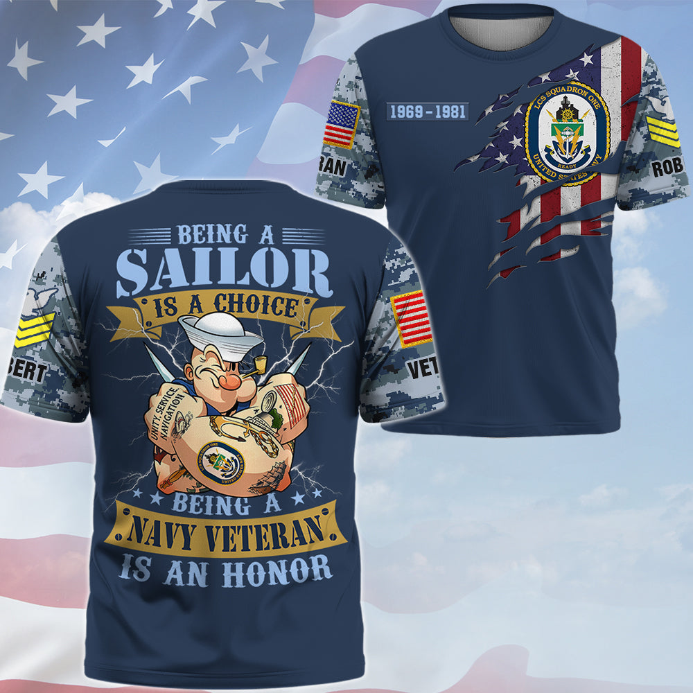 Custom All Over Print Shirt Being A Soldier Choice Being A Veteran Is An Honor Camouflage Pattern K1702 Trhn