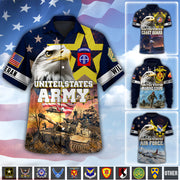 Personalized All Over Print Shirt Veterans Military American Eagle Available All Military Branches, Veteran Gifts K1702 MT2