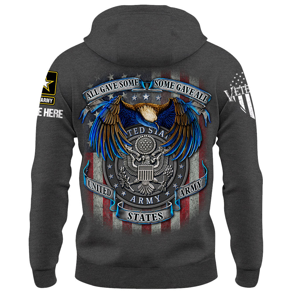 Personalized Shirt All Gave Some Some Gave All Us Veteran Custom All Branch K1702