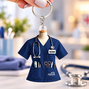 Custom Name Nurse Uniform Personalized Acrylic Keychain Pt99