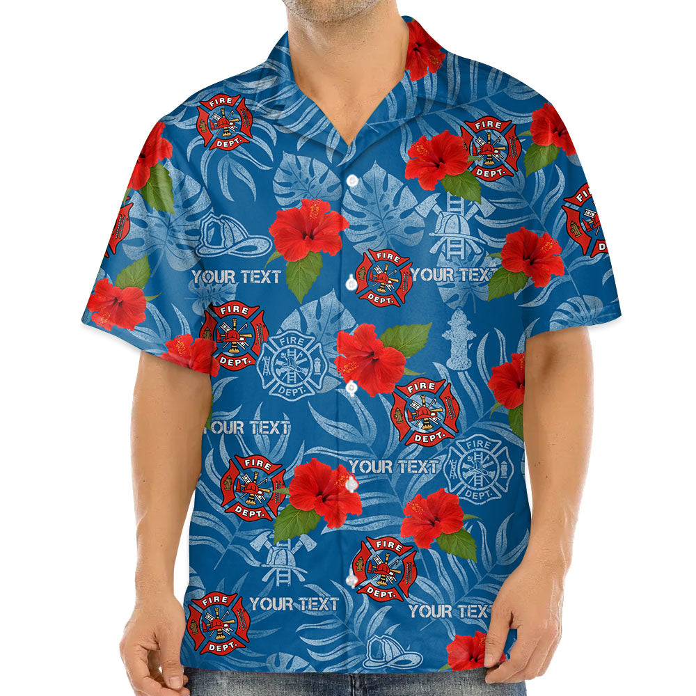 Personalized Hawaiian Shirt Custom Fire Department Gift For Firefighters CustomHawaiian Shirt K1702
